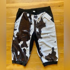 Black and White Sequin Joggers